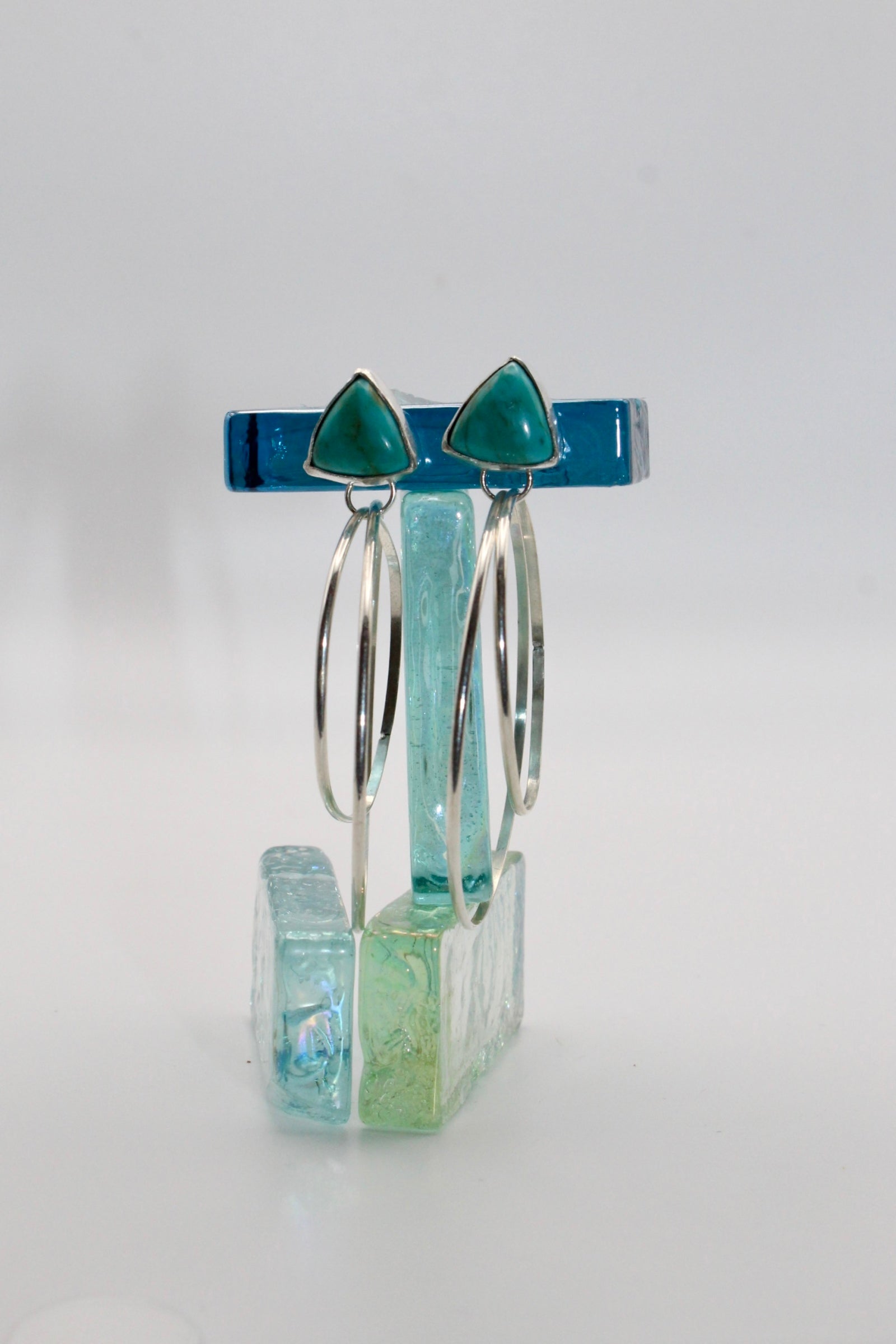 Turquoise Hoop Dangles