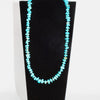 Turquoise Nugget Bead Necklace Sterling Silver 16"