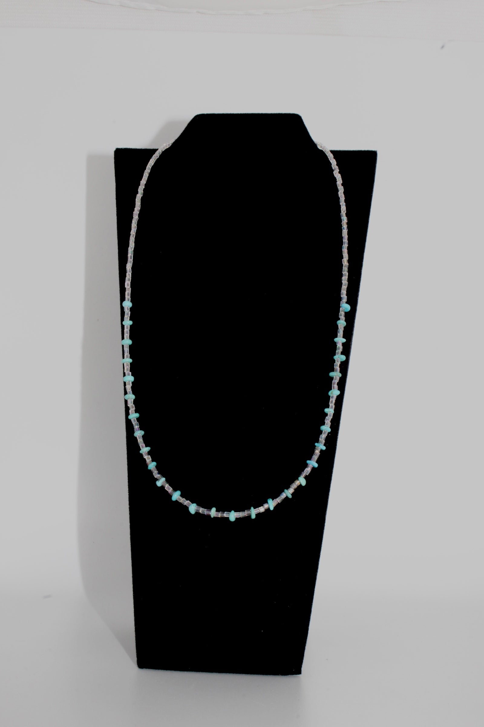 Turquoise & Small Bead Beaded Necklace