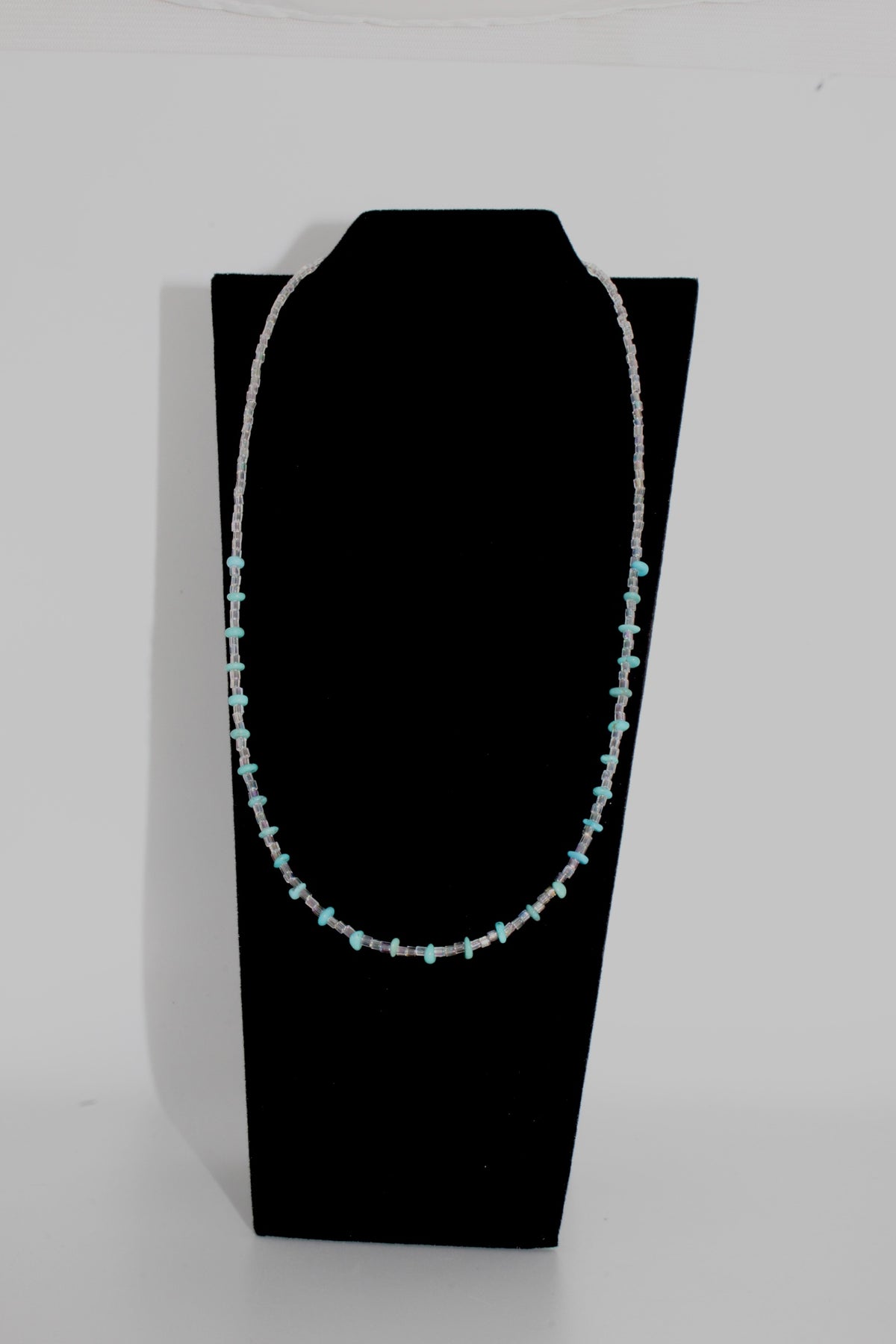 Turquoise & Small Bead Beaded Necklace