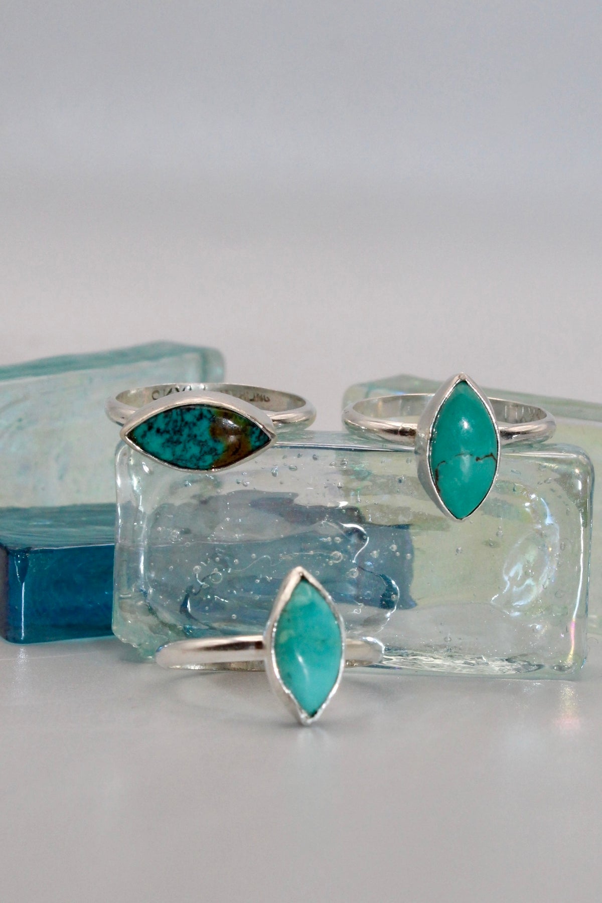 Santa Fe Simple Silver Turquoise Ring