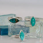 Santa Fe Simple Silver Turquoise Ring