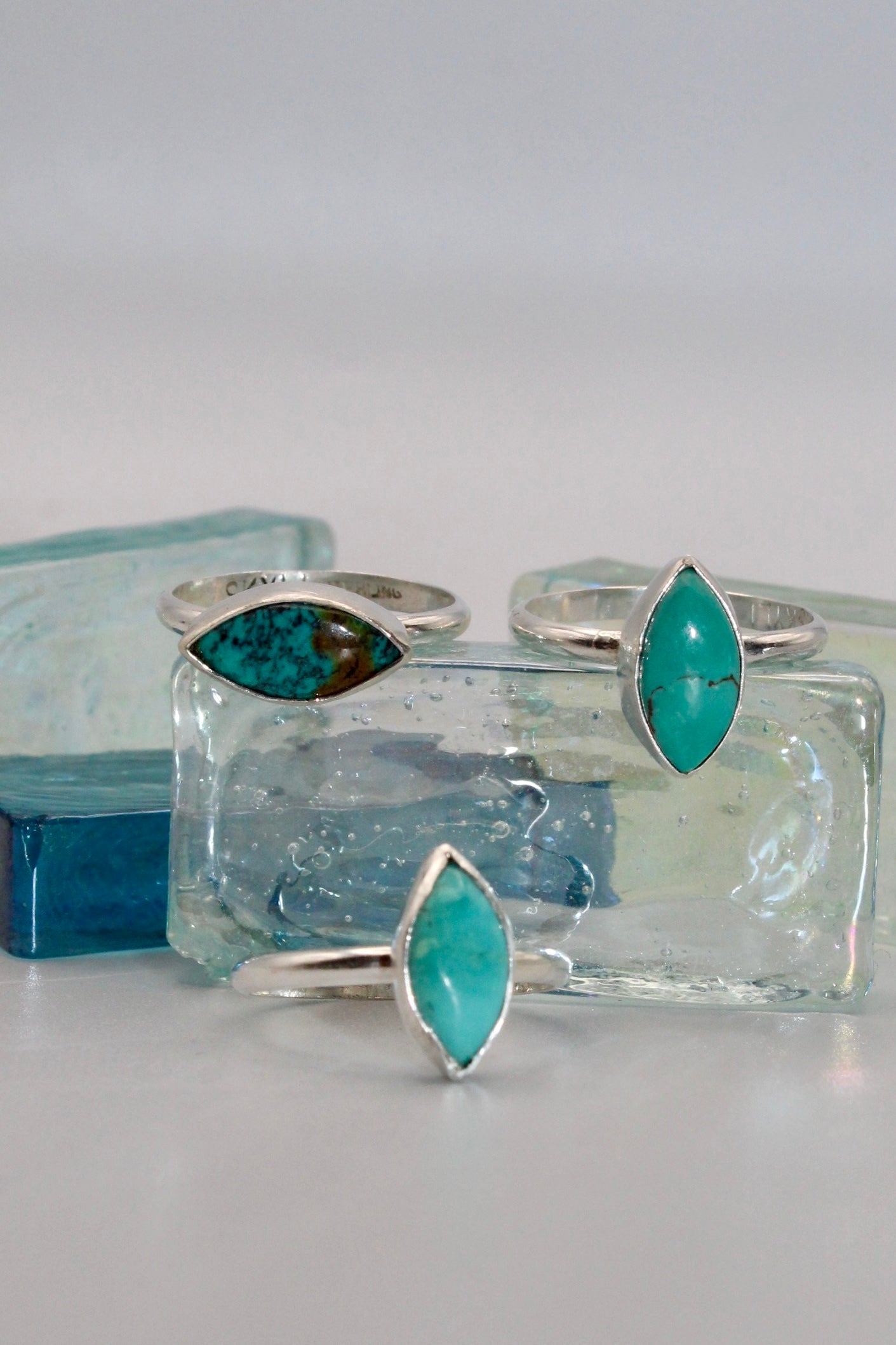 Santa Fe Simple Silver Turquoise Ring