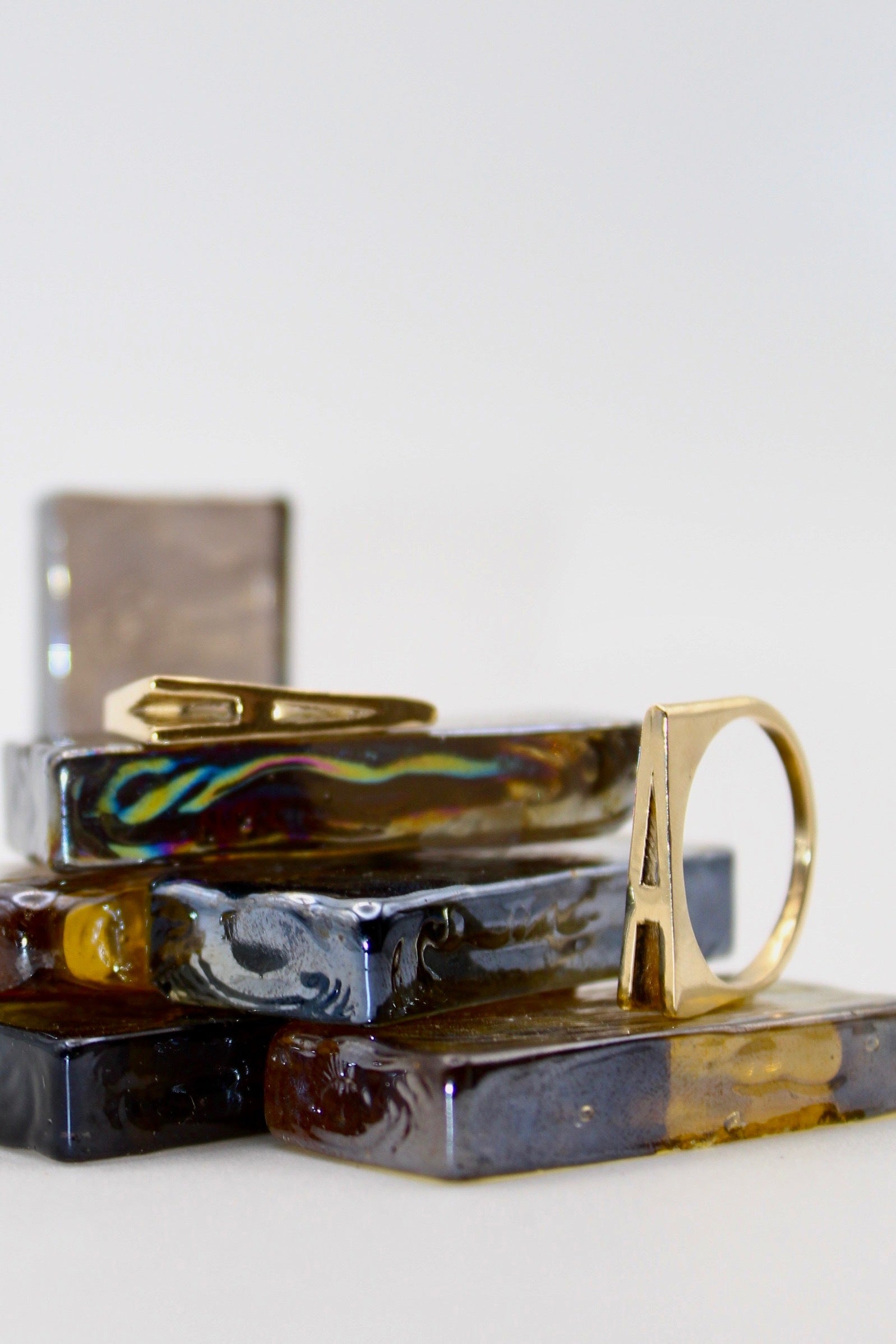 Gold Letter Ring