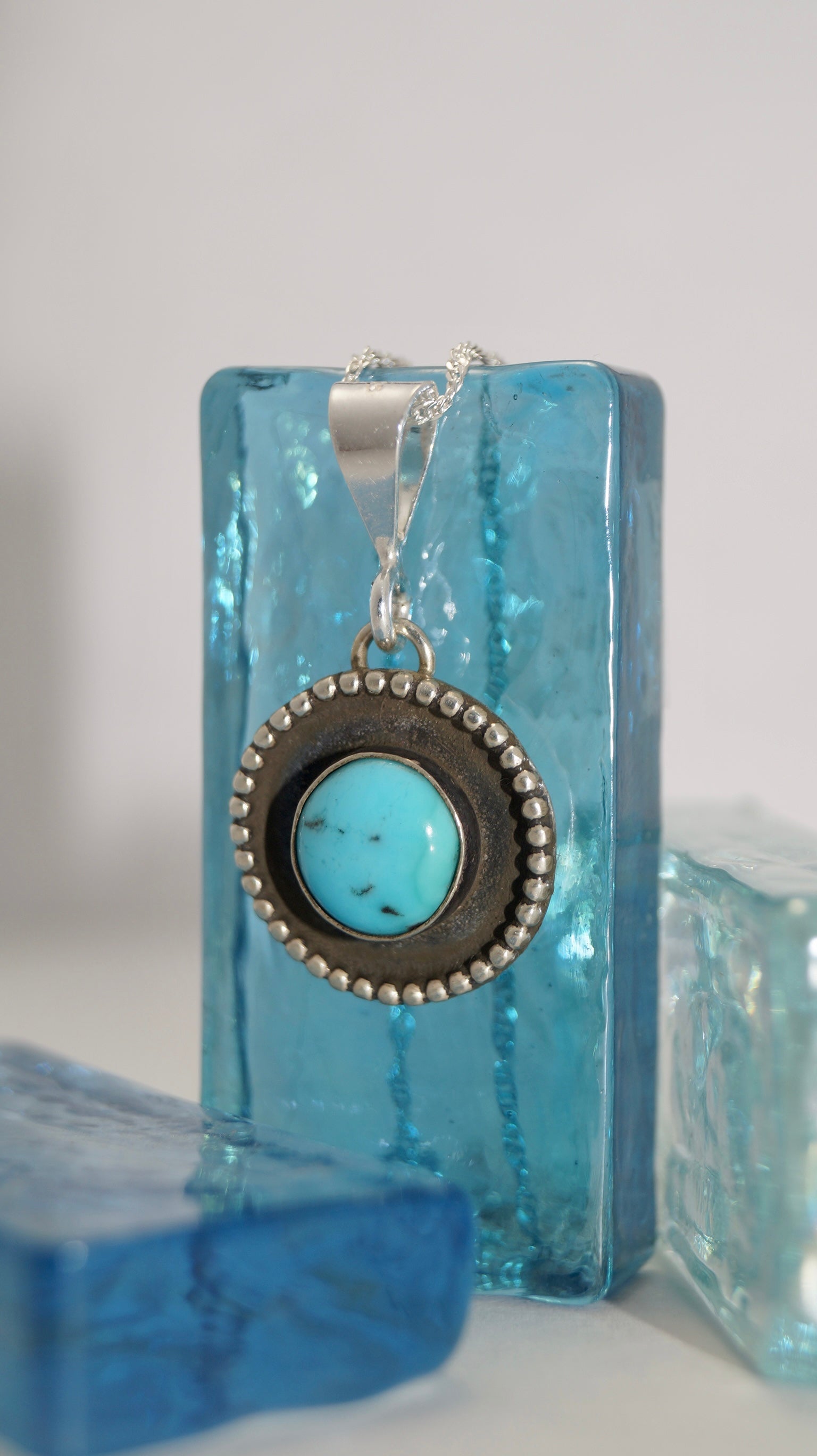 Turquoise Sunflower Pendant