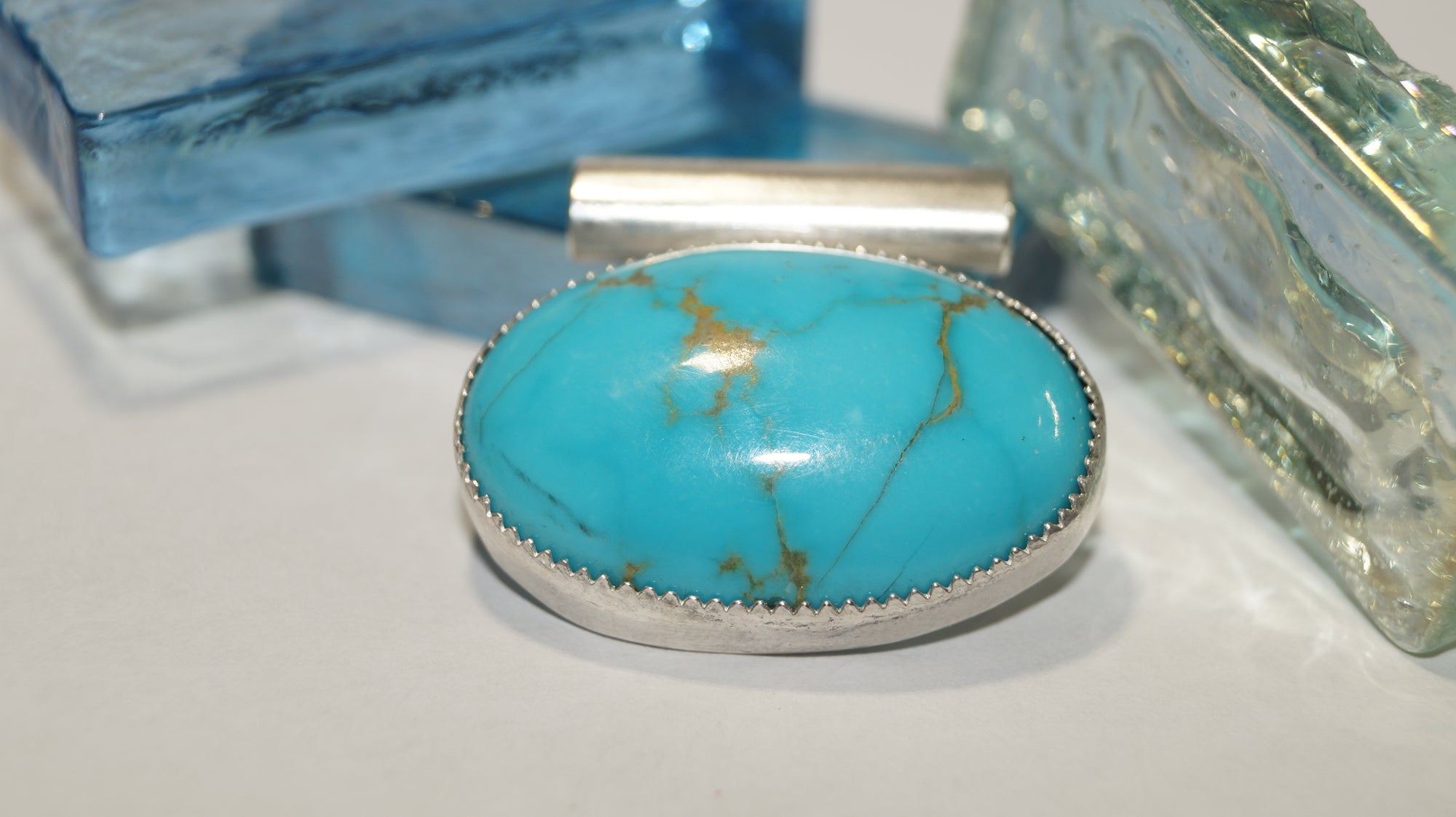 Sunset Kingman Turquoise Pendant