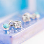 Gemstone Stud-Dangles