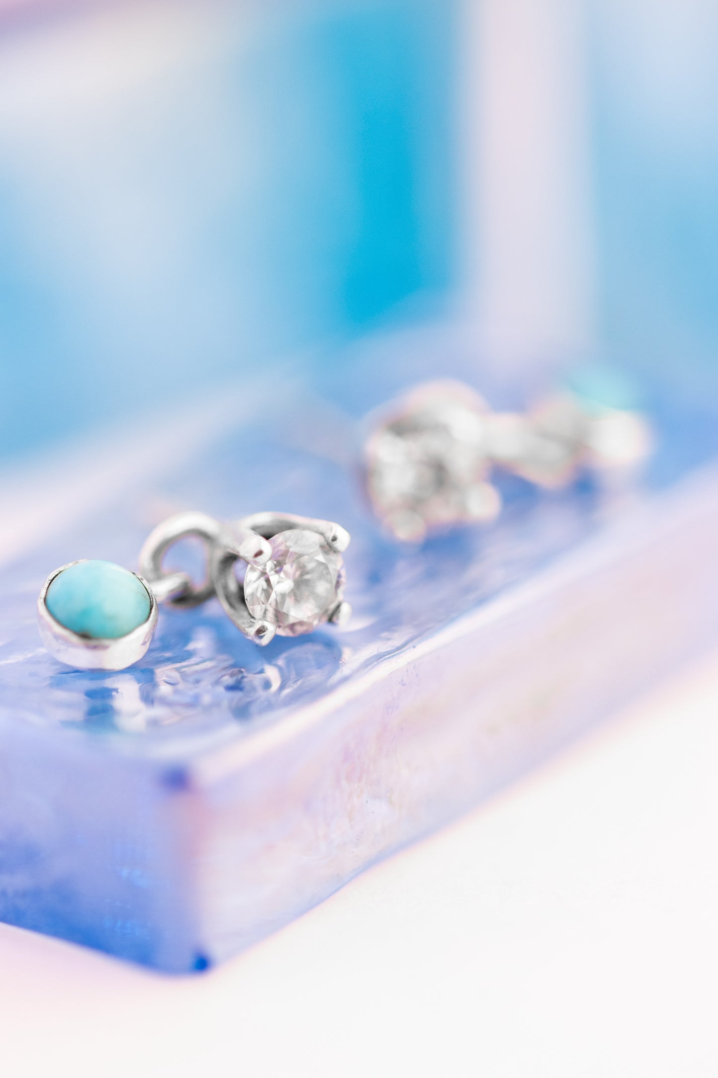 Gemstone Stud-Dangles